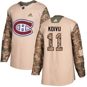 Herren Montreal Canadiens Eishockey Trikot Saku Koivu #11 Authentic Camo Veterans Day Practice